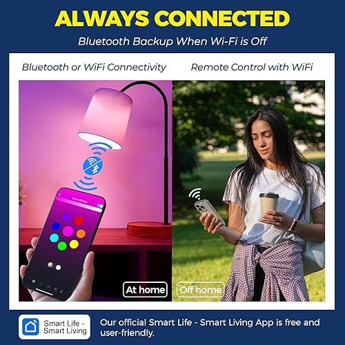 Miniatura 2 de Lightinginside Bombillas inteligentes equivalentes a 60 W, bombilla inteligente WiFi compatible con AlexaGoogle AssistantSmart Life, A19 E26 RGBCW