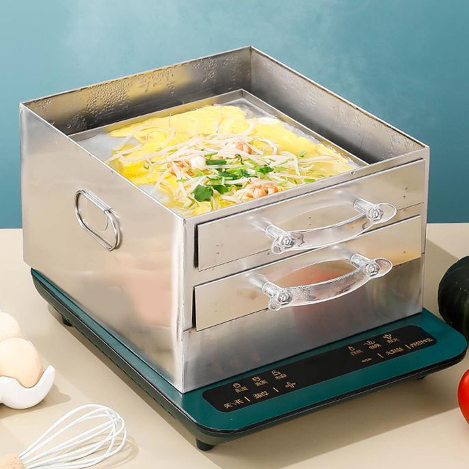 Vaporizzatore per panini di riso per domestico Dim Sum Migliora i pasti in famiglia con una comoda soluzione per la cottura a vapore di panini di riso Cassetto della