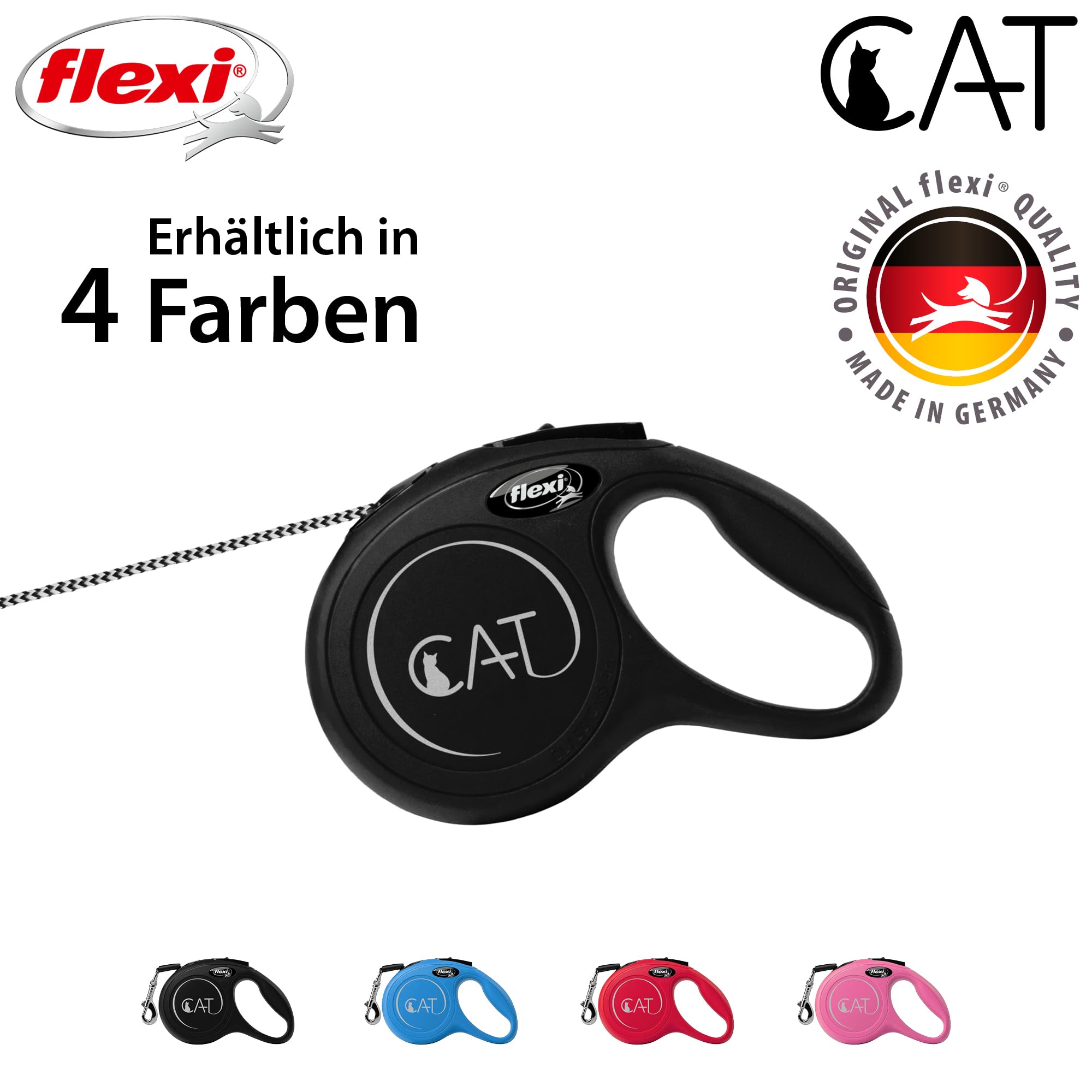 FLEXI NEW CLASSIC XS CORD CAT 3M 8KG BLACK