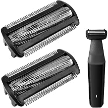 2 Pcs Replacement Shaver Head,Replacement Foil Heads Compatible with Philips BG5020 BG2000/40 TT2000/43 Bodygroom Series 7000 5000 3000 Body Groomer Shaving Film Heads BRL140 Replacement Foil Blade