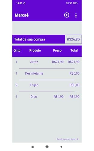 Marcaê - Lista de Compras