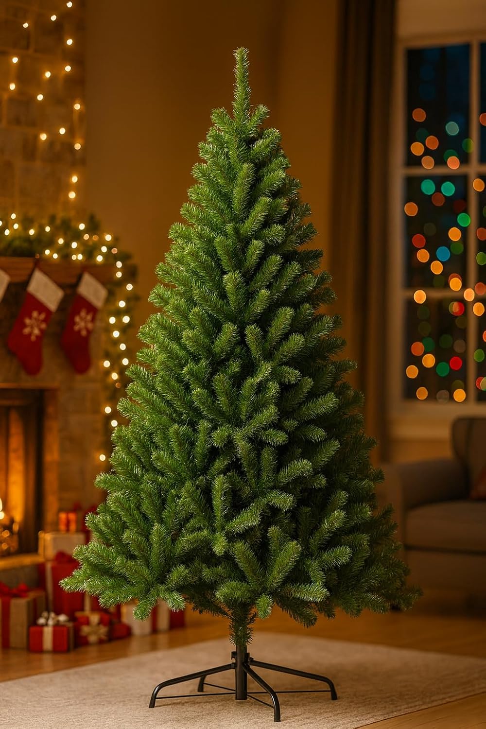 210 cm Yoğun 800 Dal Premium Yılbaşı Çam Ağacı – Demir Gövdeli, Gür ve Dolgun Dallı, Yeni Sezon