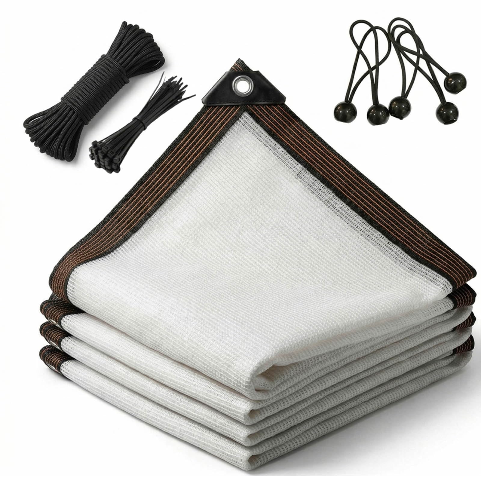 Telo ombreggiante al 55% per serre e patio, in rete traspirante, con occhielli, per pergola, baldacchino, pollaio, cuccia per cani, resistente ai raggi UV (8 x 15 m)