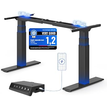 FLEXISPOT Height-adjustable desk frame electric with 2 motors