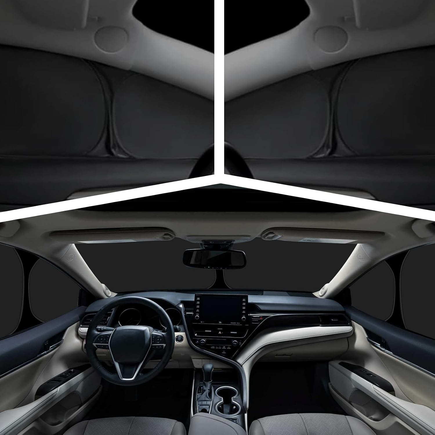 Windshield Sun Shade Custom Fit for 2017-2025 Mini Countryman, Foldable Sunshade Windshield+Side Window Shade Cover Privacy Protection Keeps Car Cool