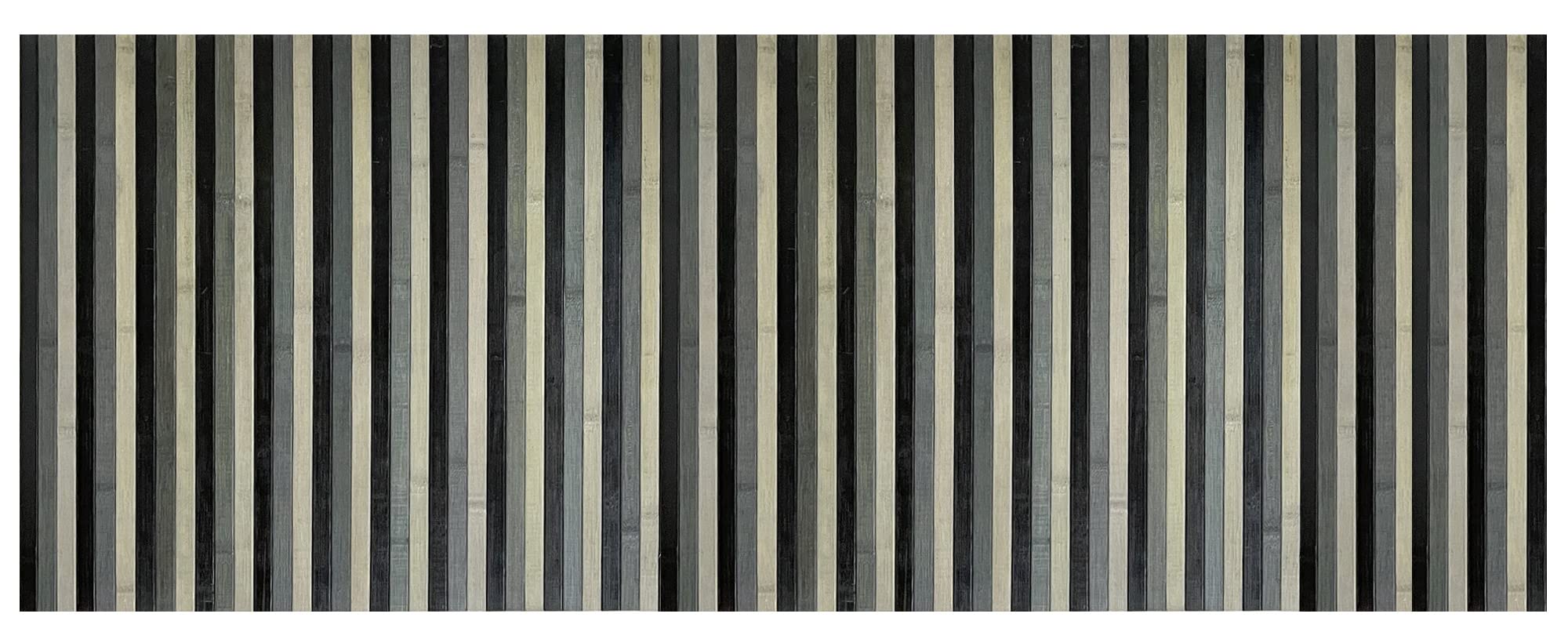 IlGruppone Passatoia per Cucina o Tappeto da Ingresso in Vero Bamboo Naturale 7 Misure 7 Colori - 50x300 cm - Grigio