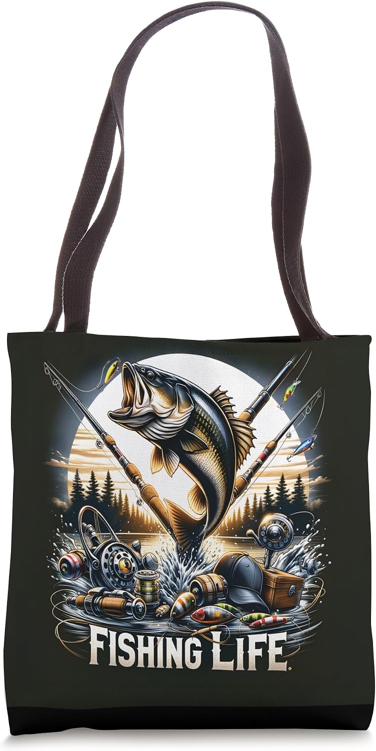 Fishing Is My Life Home Decor Bedroom Living Room Decorative Tote Bag