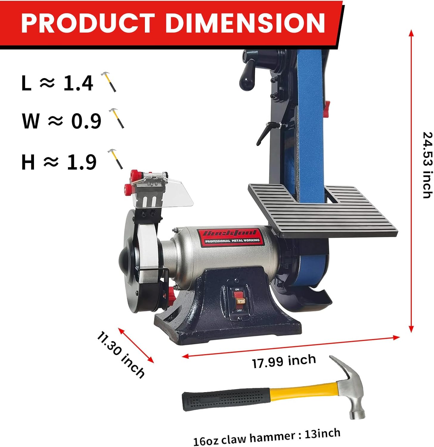 Bucktool BG2600 product dimensions