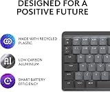 Logitech MX Mechanical Mini Wireless Illuminated Keyboard, Clicky Switches, Backlit, Bluetooth, USB-C, macOS, Windows, Linux, iOS, Android, Metal - Graphite - 5