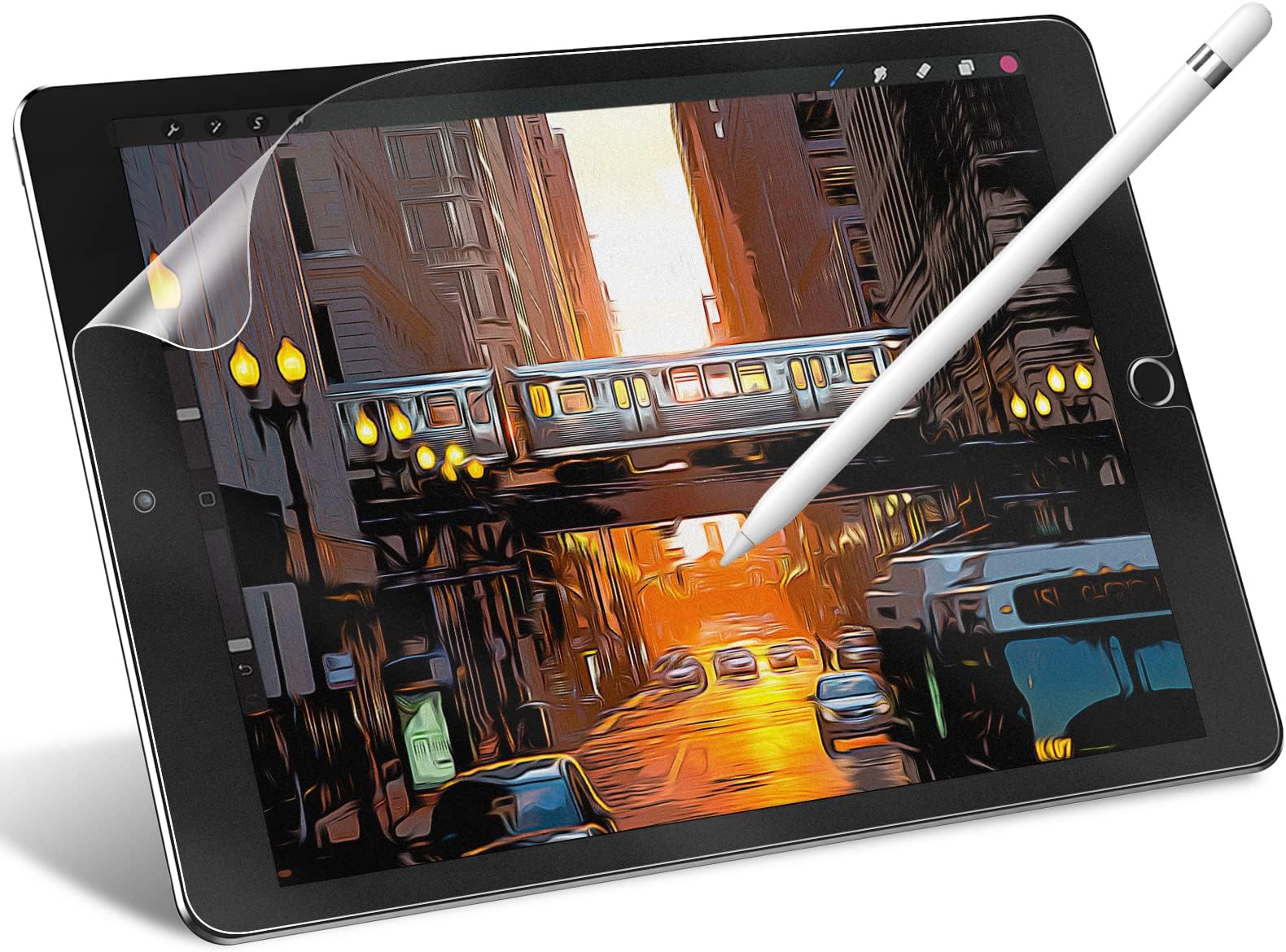 Screen Protector for iPad (10.2-Inch, 2021/2020/2019 Model, 9th/8th/7th Generation), Anti-Glare, Matte PET Paper Film