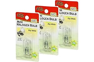 (3 Pack) Zilla Mini Halogen Reptile Bulb 25W, Day White