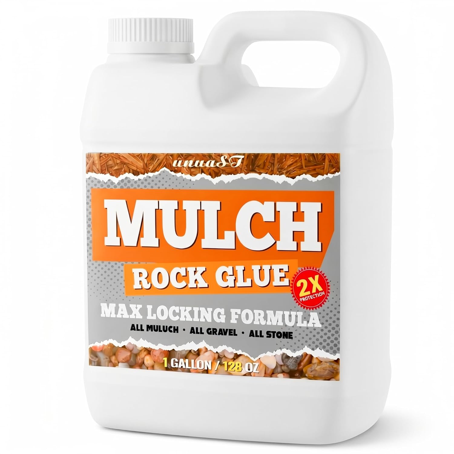 1 Gallon Mulch Glue for Landscaping, Rock Glue for Landscaping, Strong Adhesive for Rocks, Mulch & Gravel, Durable, Fast-Drying & Weather-Resistant Gravel Binder Max for Landscaping