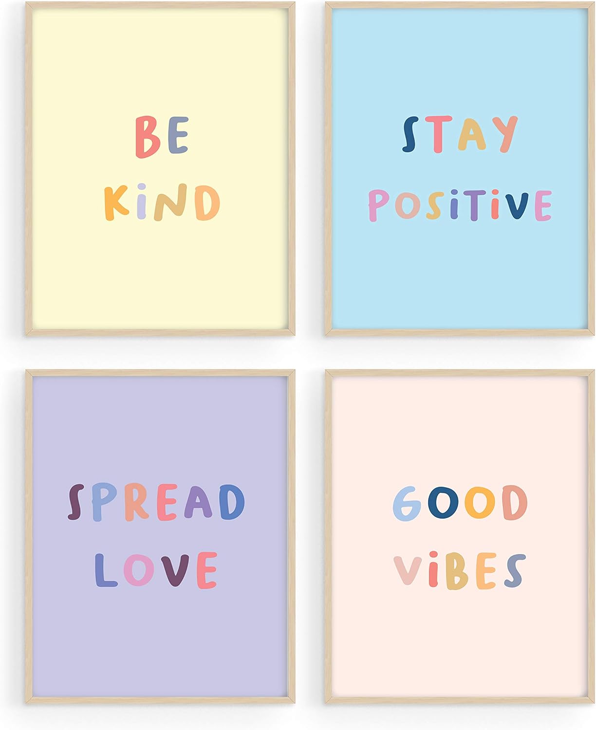 Amazon Com Haus And Hues Inspirational Wall Art Print Quotes Set Of 4 Motivational Art Prints Posters For Teen Girls Room Positive Be Kind Wall Decor For Girls Bedroom Minimalist 8 X10