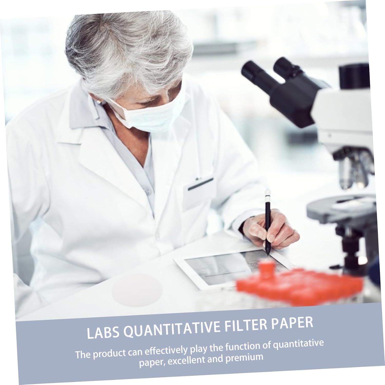 Ciieeo Lab Quantitative Filter Sheets 100 Sheets Standard Filter Paper Water Filtering Paper Easy to Use