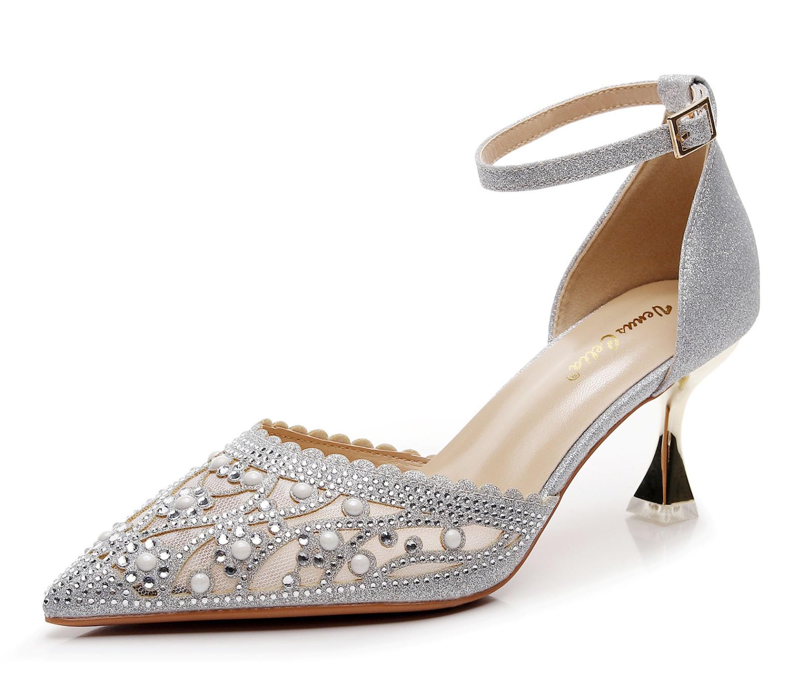 venuscelia Women's Shining Lady Slingback Pump Shoe-picture-30