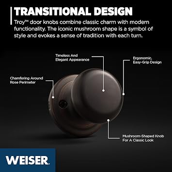 Weiser GA12 T11P Lock Knob, Dummy Welcome Home BRZ