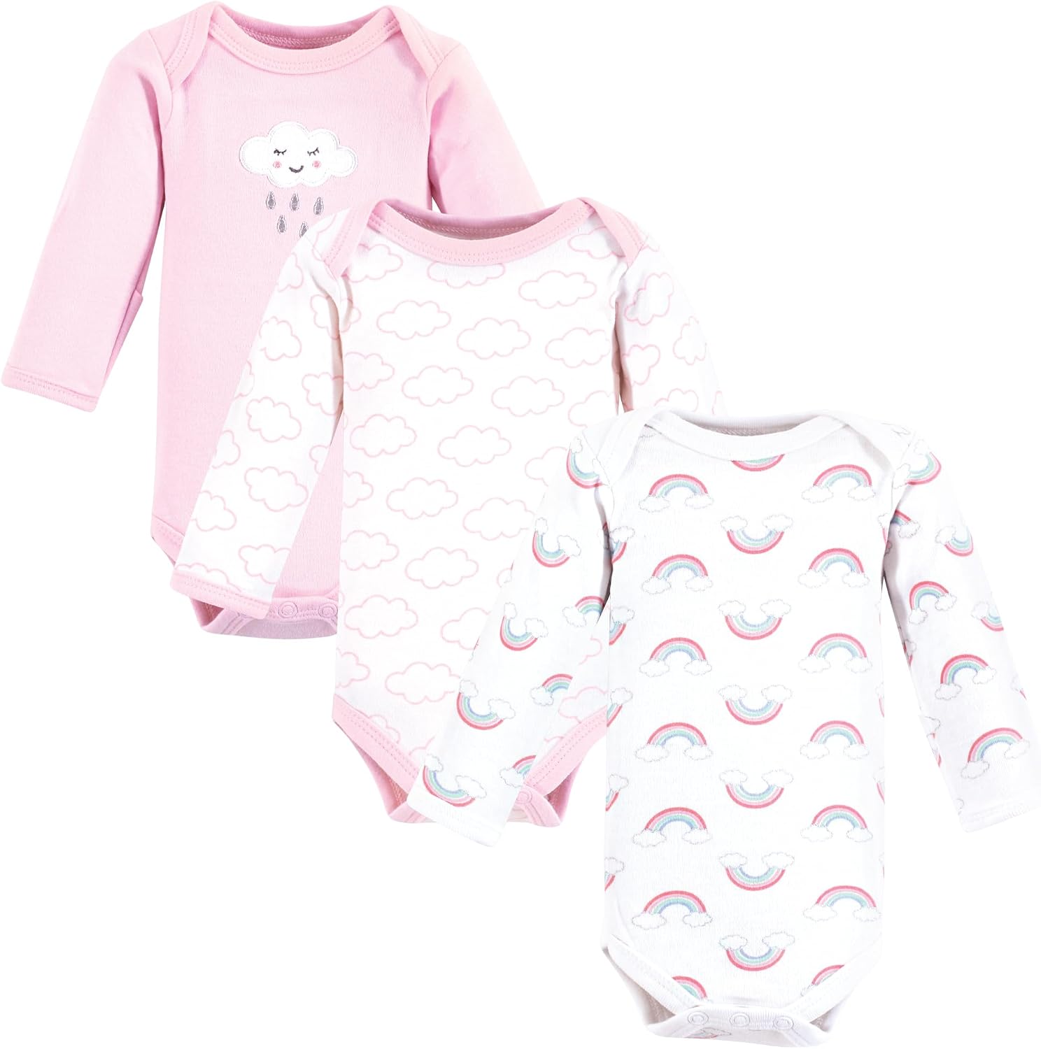 Little Treasure Luvable Friends Preemie Long Sleeve Bodysuit 3pk