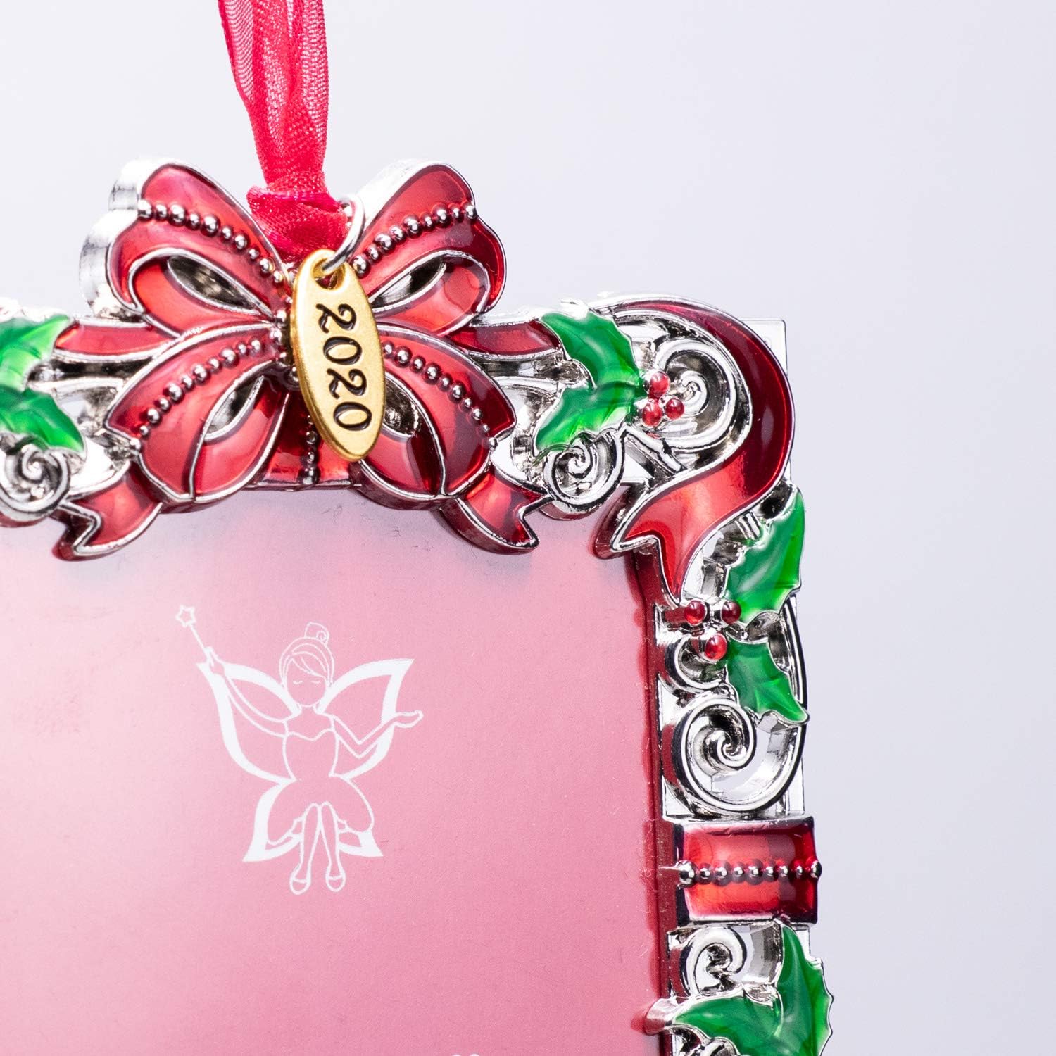 Christmas Tree Ornaments Holiday Keepsake Gift Home Decor Christmas Decorations Xmas Gifts Pendant with 2.5” Photo Frame Insert (Silver1 Rquare)