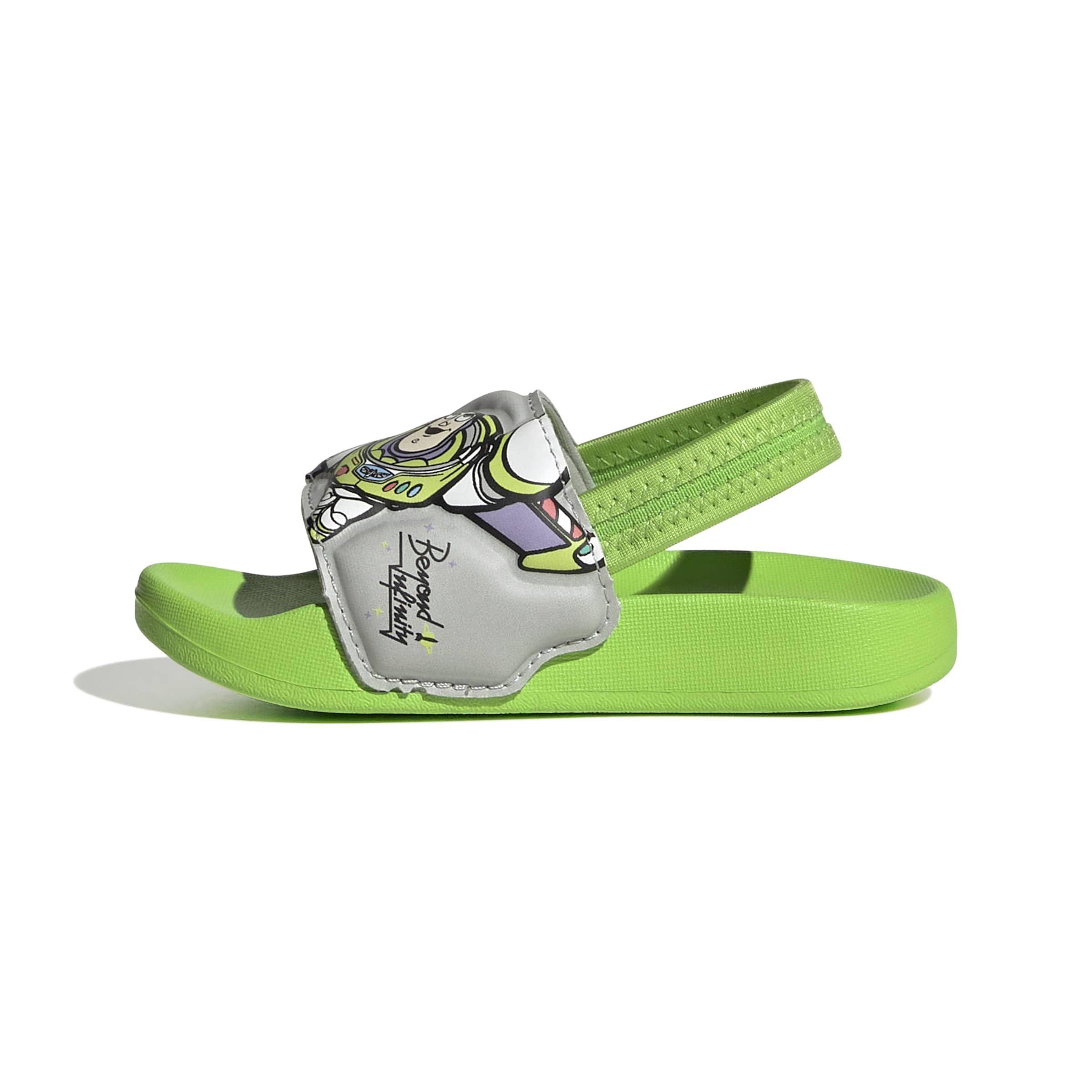 adidas Unisex Baby PIXAR TOY STORY ADILETTE ESTRAP SLIDES INFANTS, semi solar green/purple burst/grey two, 5.5 UK Child