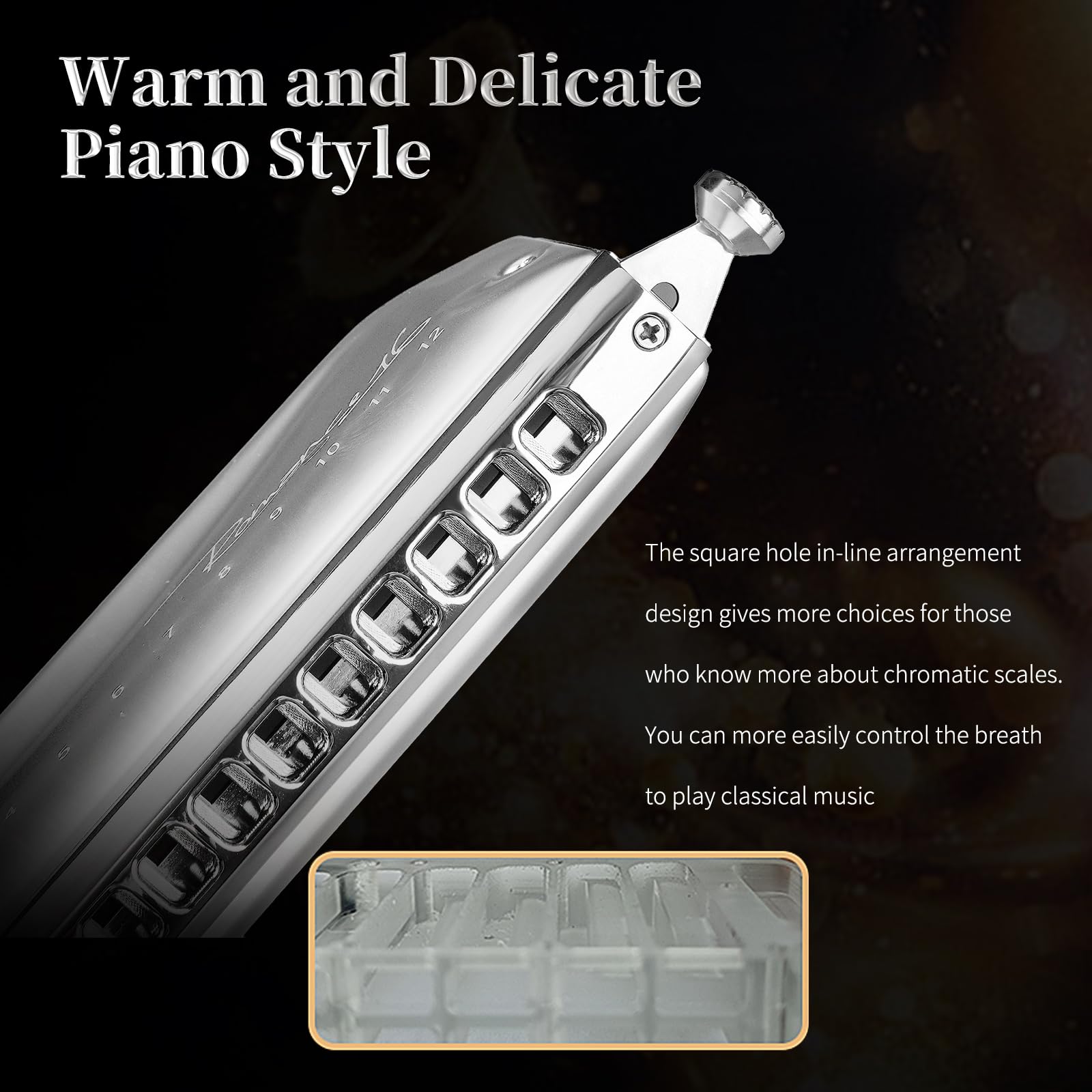 EAST TOP ROMANCE Chromatic Harmonica of 16 Hole - Image 4
