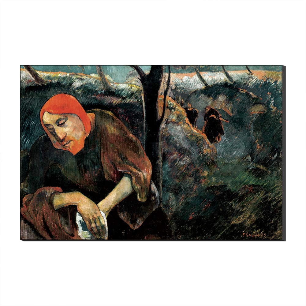 Słynne obrazy ręcznie malowane Chrystus w ogrodzie oliwnym Paul Gauguin Reprodukcja obrazów artystycznych drukowanych na płótnie do dekoracji wnętrz (z ramą, 60_x_90_cm)