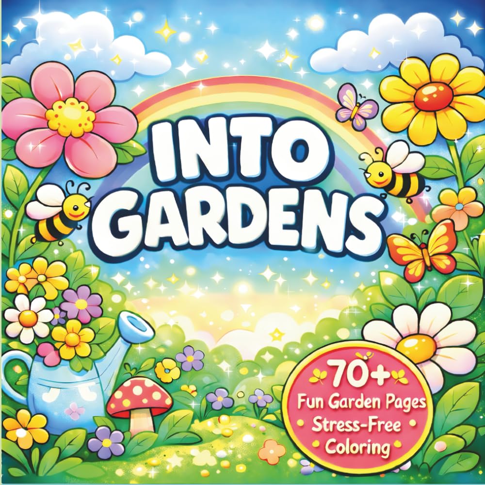 Into Gardens Coloring Book: Bold and Easy: Bold and Easy Garden Scenes with Flowers, Paths, and Peaceful Nature for Relaxation and Stress Relief for ... Flowers, Plants, and Calm Outdoor Scenes