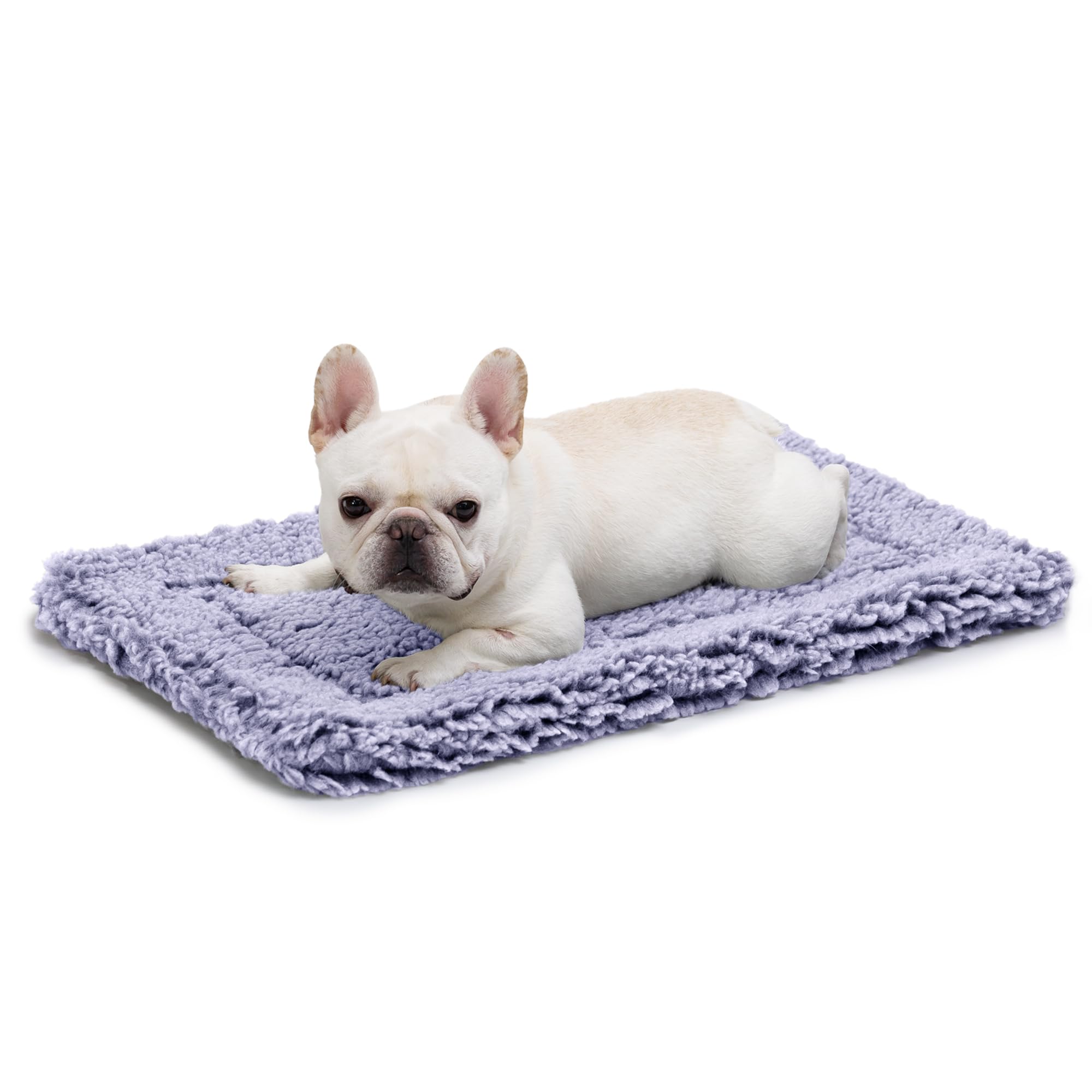 PELZIN Stoutwool Indestructible Dog Bed - Fluffy Chew Proof Dog Crate Pad - Tough Kennel Pad for Aggressive Chewers - Washable, Ideal for Medium