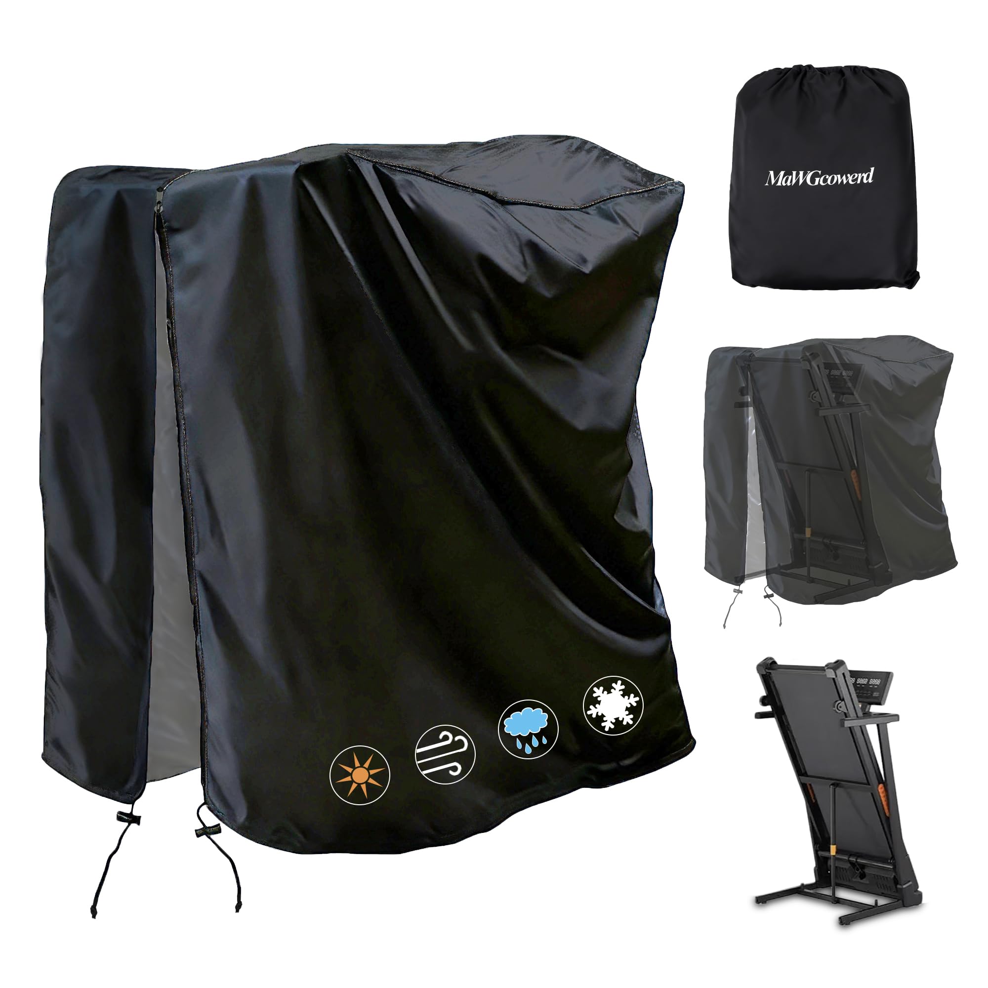 MaWGcowerd Treadmill Cover, Folding Treadmill Cover, Dustproof and Waterproof Cover, Oxford Cloth Waterproof Sunscreen Cover