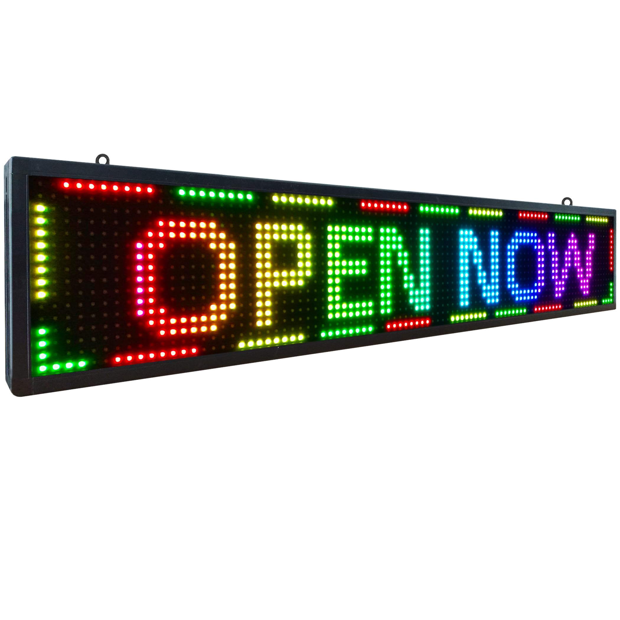 YS Outdoor P10 Programmable Led Sign?40"×8"?, LED Scrolling Message Board sign, RGB Full Color Advertising Display with SMD Technology for Business, APP + WiFi Control HD LED display sign