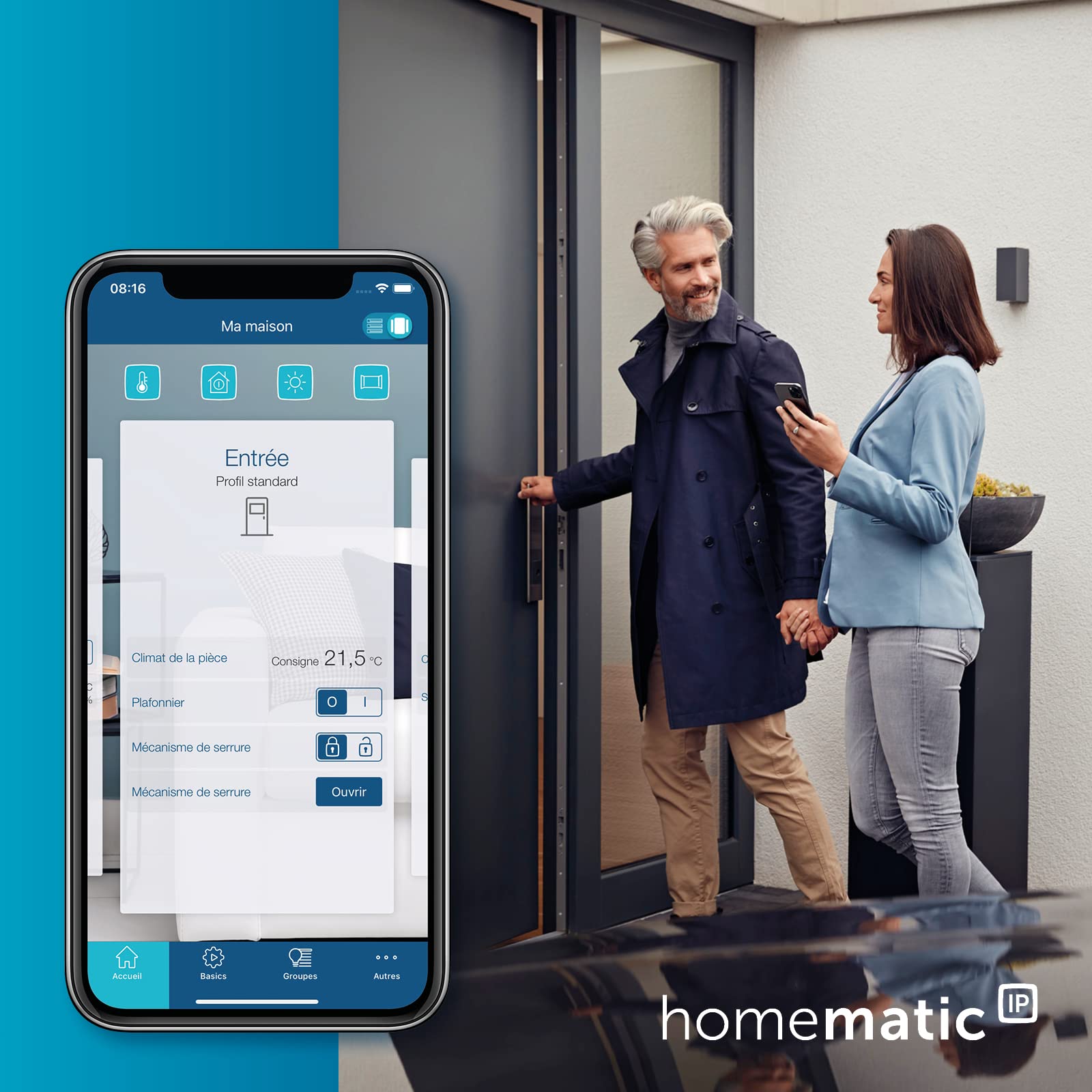 Homematic IP Smart Home Entraînement de Verrouillage de Porte - Serrure sans Fil, 154952A0