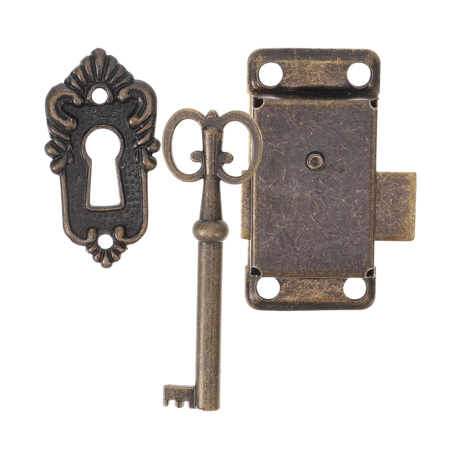 Serrure vintage en fer et zinc pour restaurer vos meubles anciens en bois
