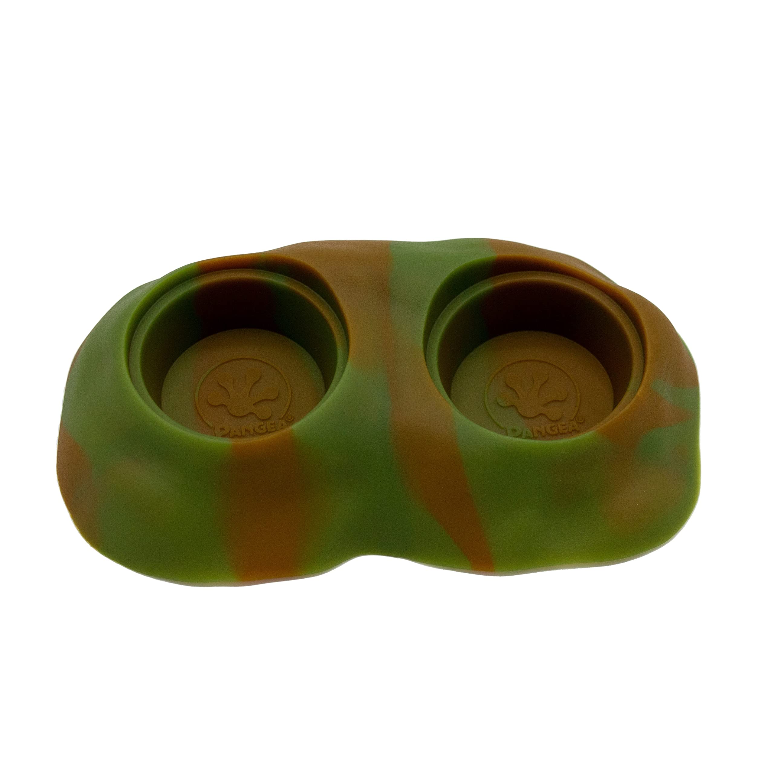 Pangea Ultimate Eco Dish, Crested Gecko Food and Water Bowl for Terrestrial Lizards, Durable Silicone Feeding Accessory for Reptile Terrariums 3.125in x 5.5in (Mossy Pine)