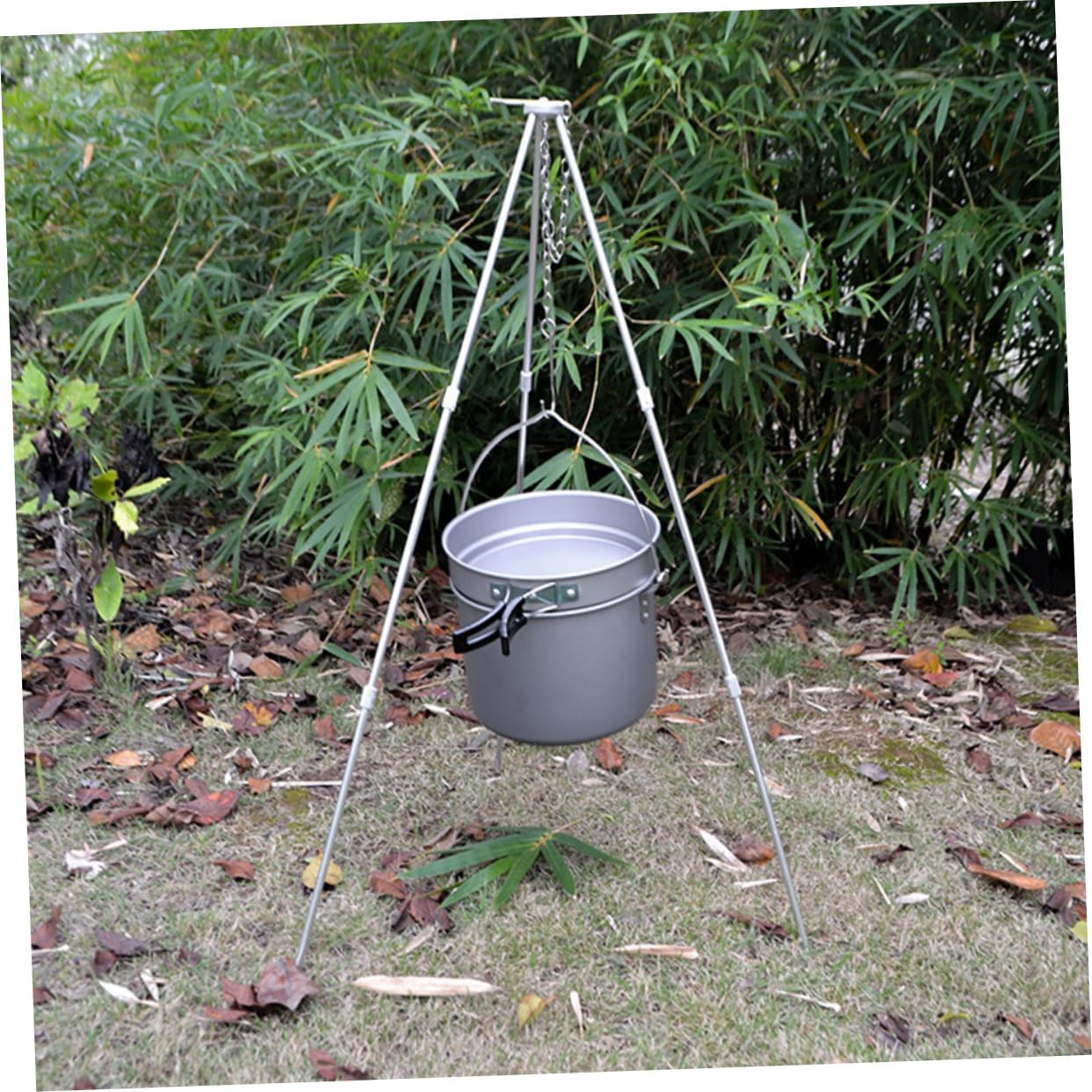 1set Portable Outdoor Camping Cookware Set for People Lightweight Non-Stick Aluminum Pots and Pans for Picnics and Outdoor Cooking