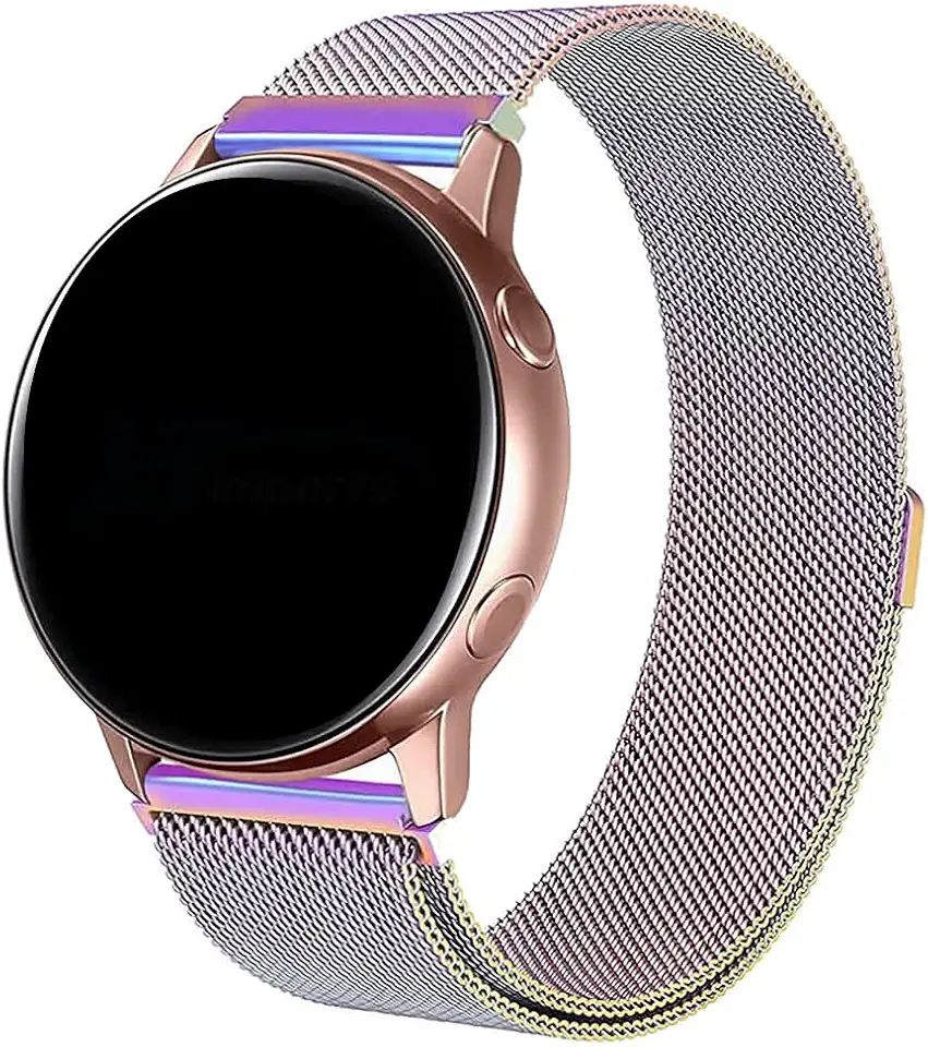Pulseira 20mm Magnética Milanese compatível com Galaxy Watch Active 1 e 2 - Galaxy Watch 3 41mm - Galaxy Watch 42mm - Amazfit GTR 42mm - Amazfit GTS - Marca LTIMPORTS (Mosaico)