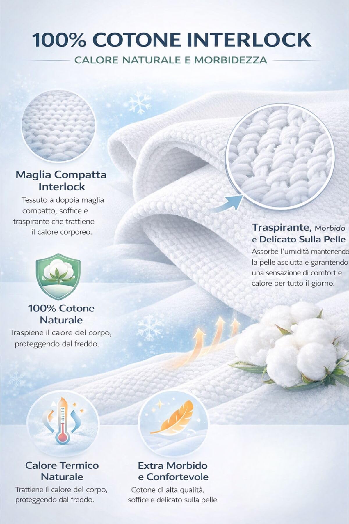 LADY·C Mallas largas de algodón Interlock para hombre, térmicas y suaves, banda de confort en la cintura, botón frontal – Ropa interior de invierno 100% algodón blanco/negro
