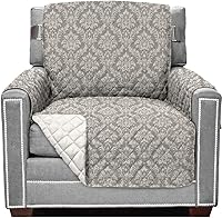 Vista 50 de Sofa Shield - Funda para sillón con respaldo patentado con correa, protector de cojín, funda reversible diseñada en EE. UU. resistente a manchas