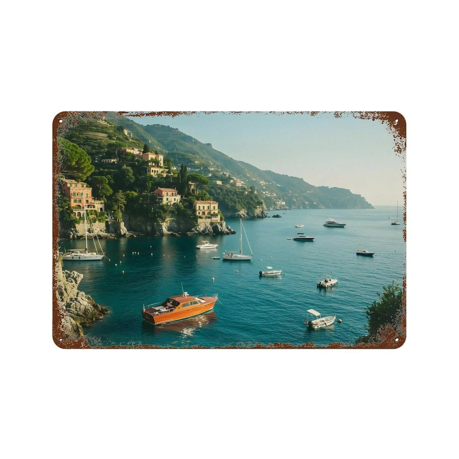 xiaoxiaoshen Boat Poster Wall Decor Art Metal Tin Poster Modern Home Decor Art Home Bar Shop Decorations Vintage Sign 20x30cm
