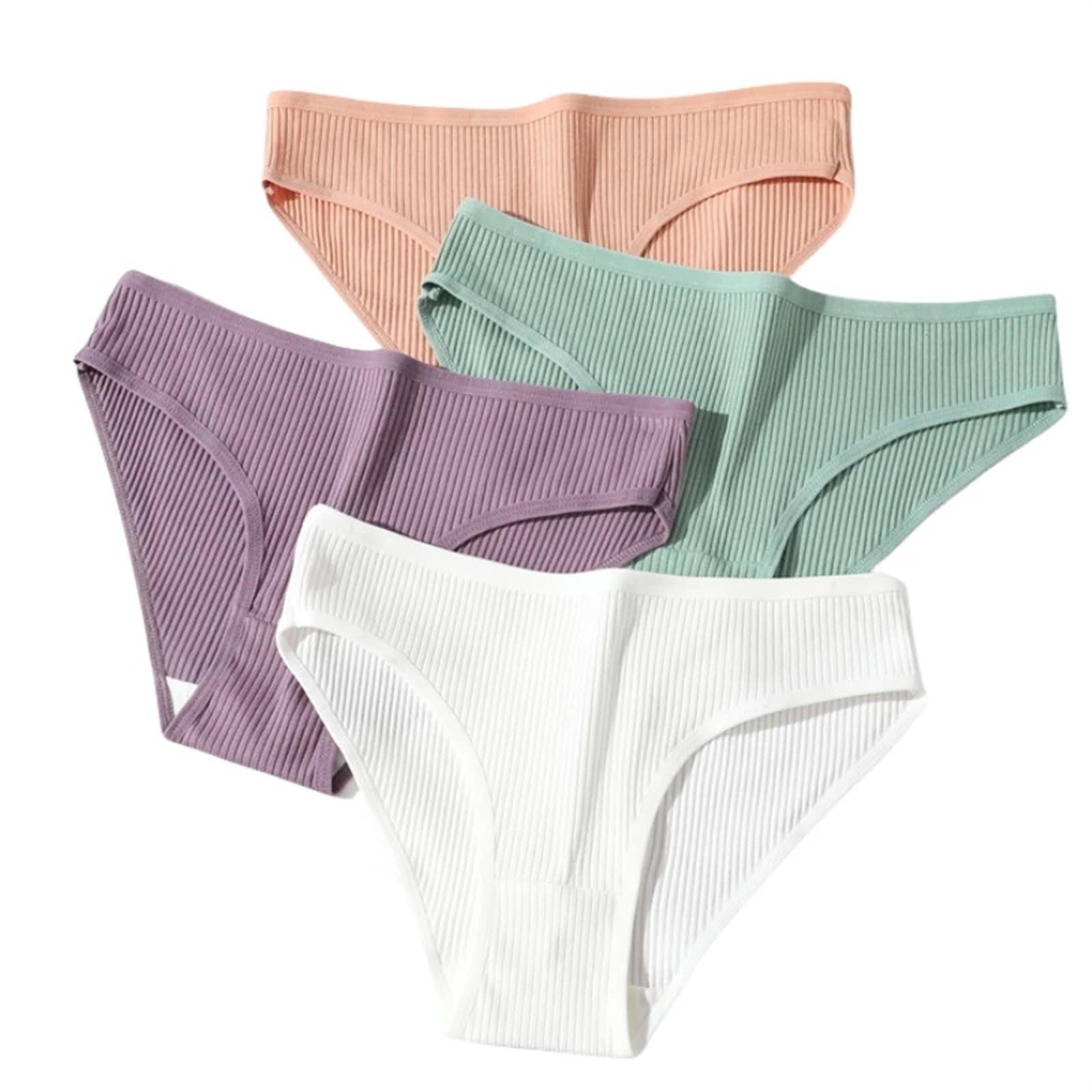 Mutande Bikini Slip 3 Pezzi/Set Mutandine Senza Cuciture in Cotone a Vita Bassa Biancheria Intima Traspirante Slip Tinta Unita Mutandine Sportive Mutandine Lingerie Femminile(Set 18 1pc,M)