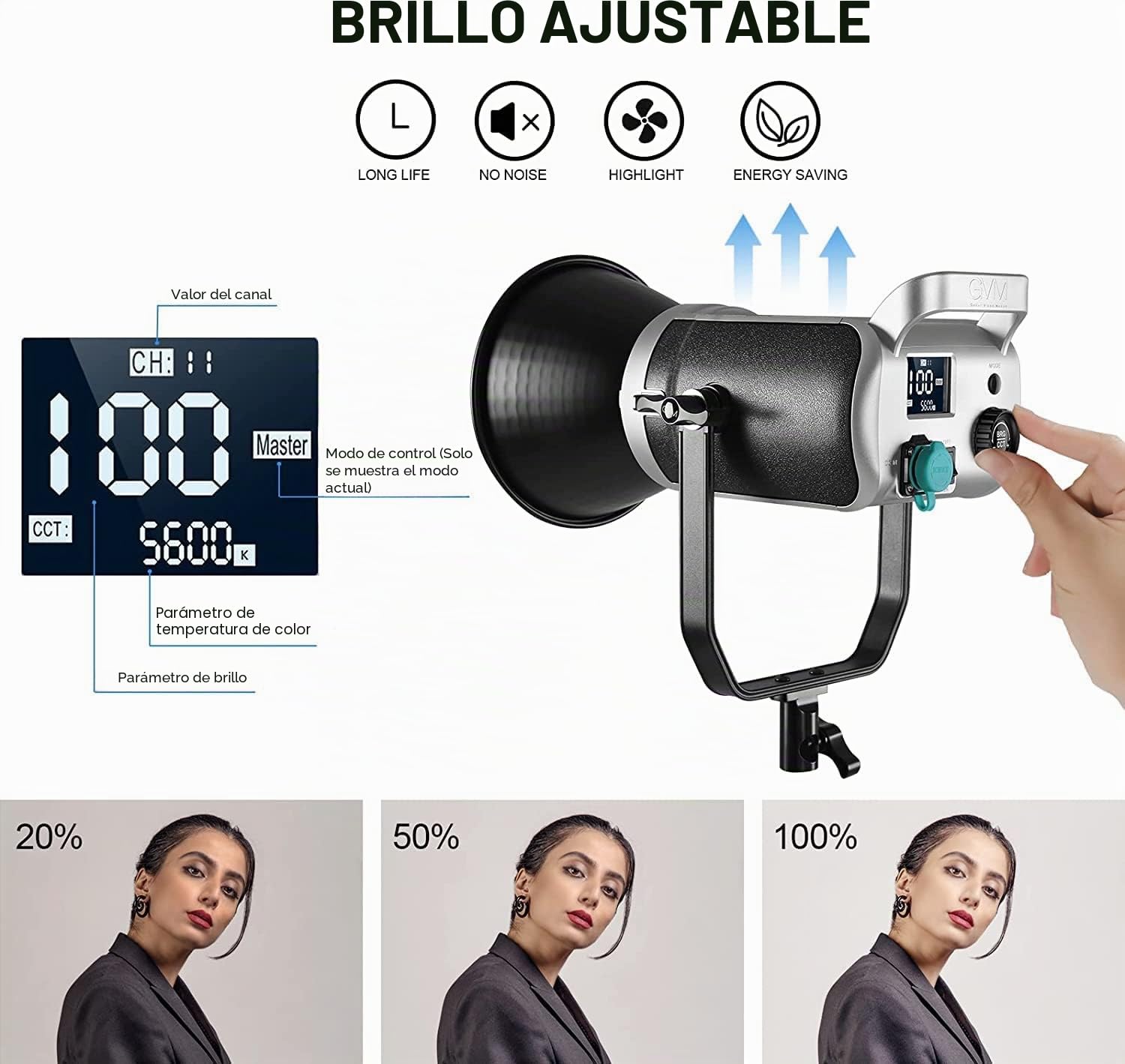 Luz de Video LED GVM 300W con Softbox, lámpara de Video LED CRI97 3200K-5600K, luz de fotografía LED con Bowens, luz de Video LED de Estudio para fotografía de Estudio cámara de Video de Youtube