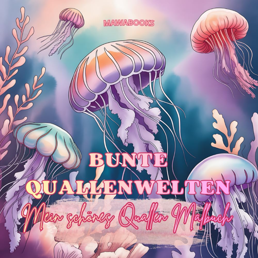 Bunte Quallenwelten | Farbenfrohes Ausmalbuch mit Quallen und Unterwasserwelten: Wunderschöne Unterwasserszenen mit Quallen, Meereswesen und ... zum kreativen Ausmalen - bold and easy