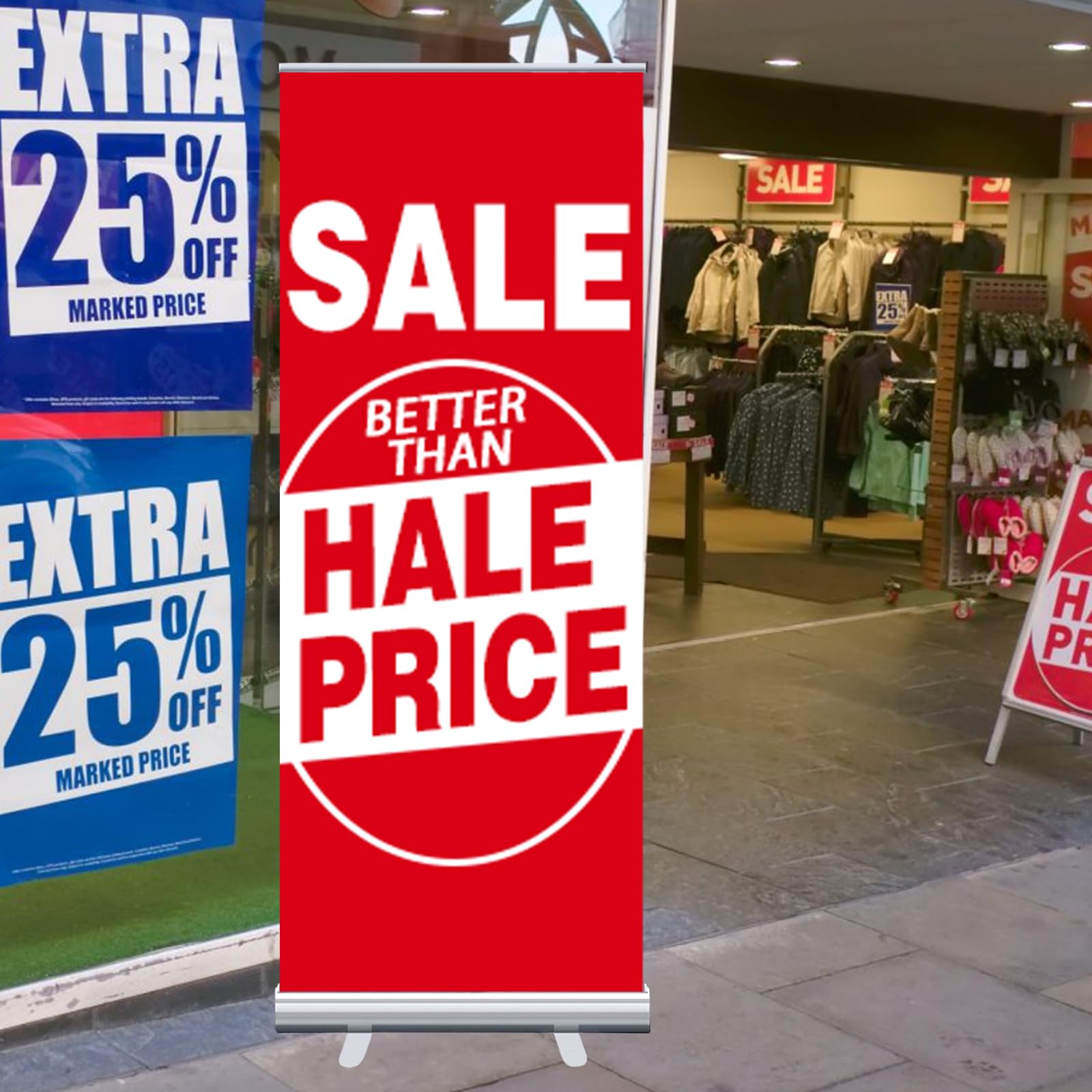 ZORUMOI Custom Retractable Banner And Signs Personalized Customize Banner Stand for Business Trade Shows Stores Advertising and Promotion 24''x63