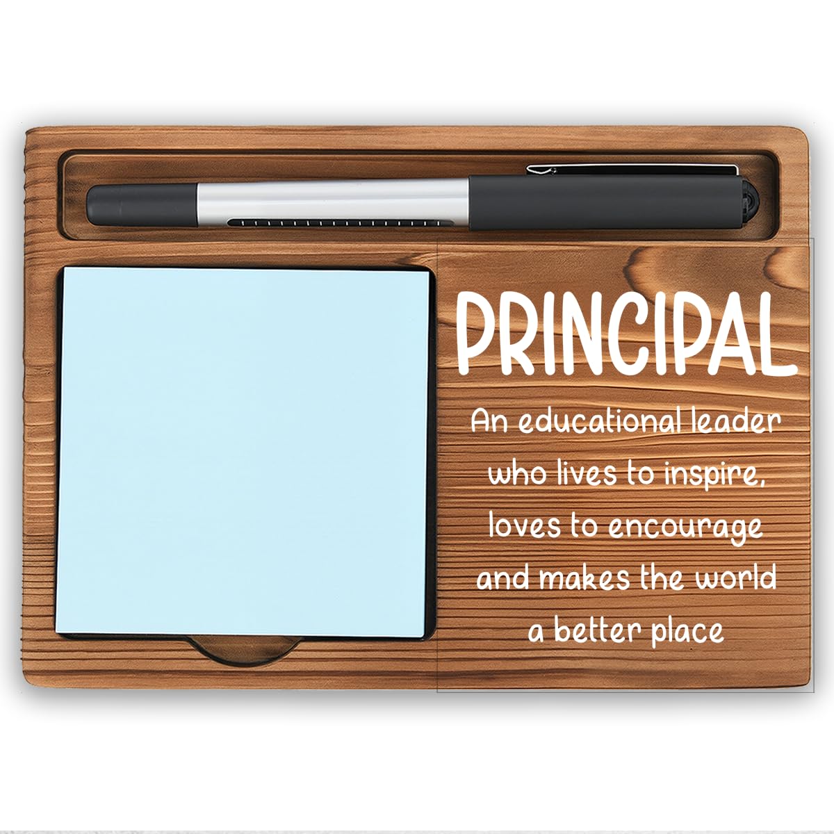 PXKX Principal Gifts Accessories Principal Appreciation Sticky Note Holder Teacher Educator Gifts Office Stuff Sticky Note Pad Holder Dispenser for Desk