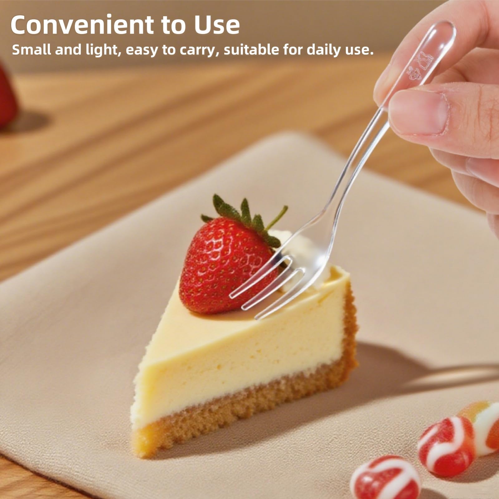 Covzoe 500 Pieces Plastic Mini Forks Disposable, 3.7 x 0.6 Inch — Amazon image 4
