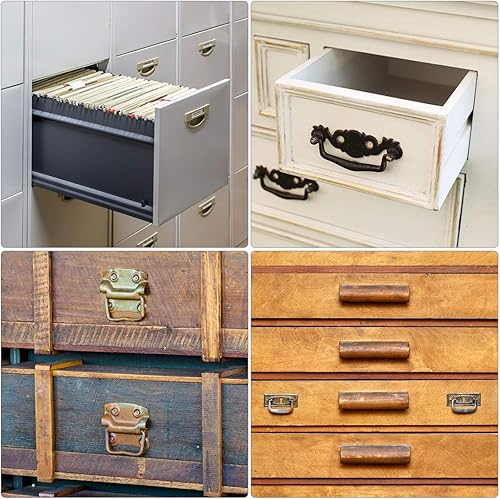 Miniatura 5 de uxcell Asas para el pecho, 10 unidades, mango plegable de acero inoxidable, asas para caja de madera, caja de herramientas, caja de equipo