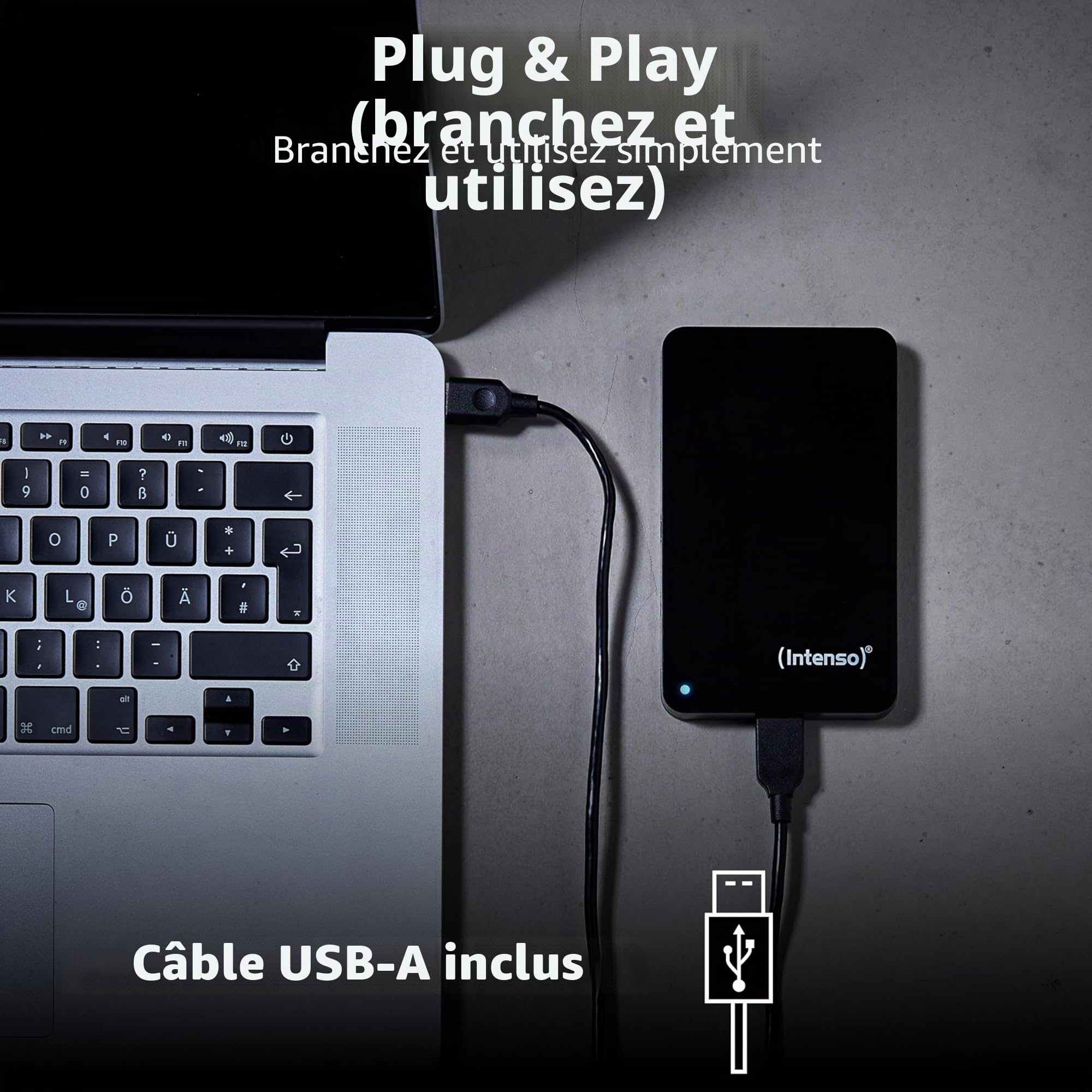 Intenso 2,5" Memory Case Disque Dur Externe 5000 Go Noir