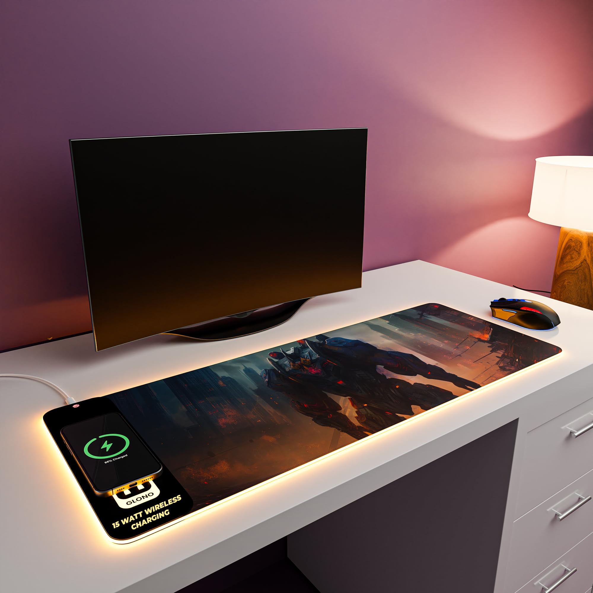 See full amazon price history chart for RGB Light Gaming Mouse Pad with 15W Fast Wireless Charger for PCs, Laptop, Nylon Side Stitched with Non-Slip Rubber Base, Keyboard Mouse Pad, Ideal for Office & Home (Theme - The Player) RGB Light Gaming Mouse Pad with 15W Fast Wireless Charger for PCs, Laptop, Nylon Side Stitched with Non-Slip Rubber Base, Keyboard Mouse Pad, Ideal for Office & Home (Theme - The Player) (B0CYM36N5P) Amazon Price History, Amazon Price Tracker