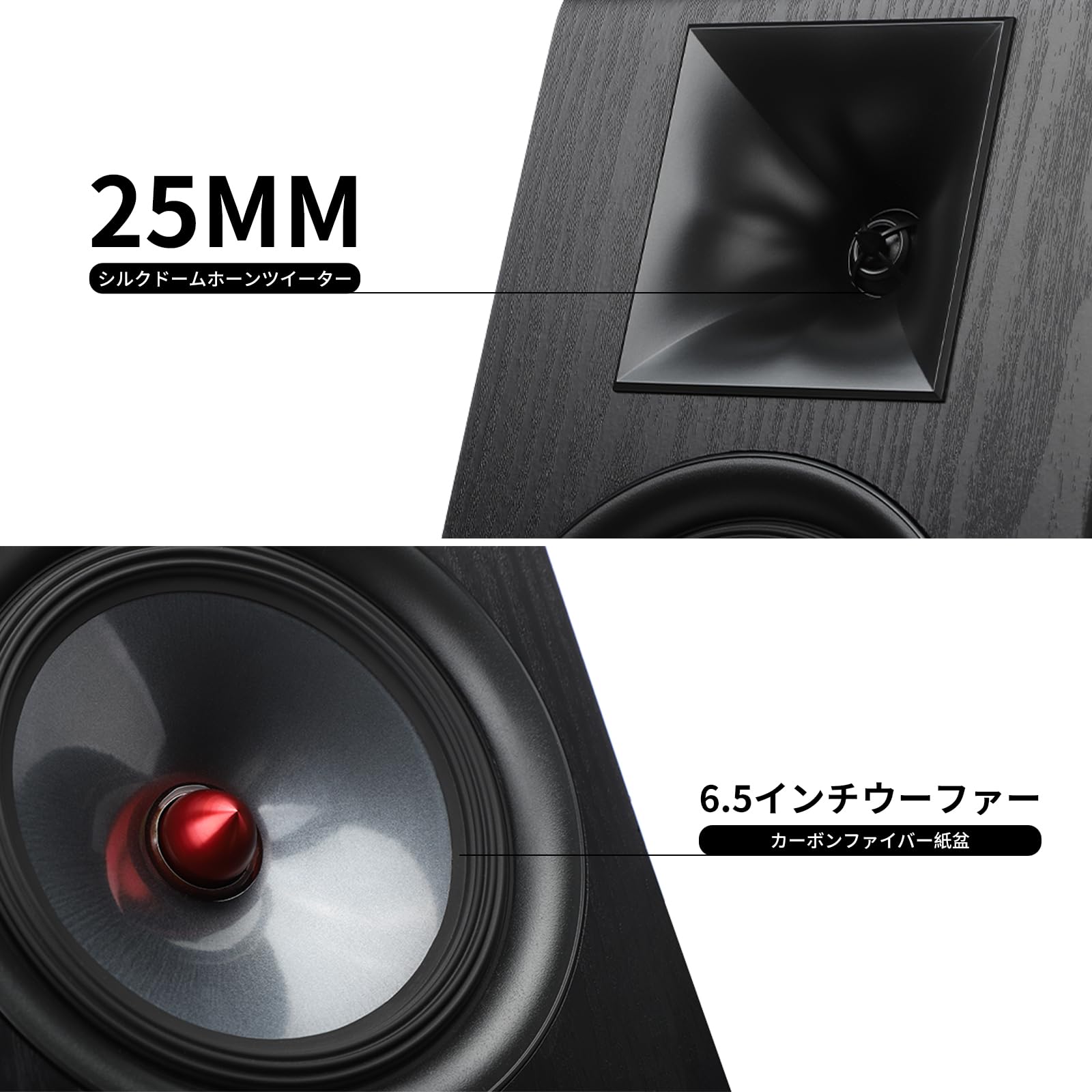 Amazon.co.jp: AIYIMA P600 50W×2 パッシブスピーカー 6.5インチ 4