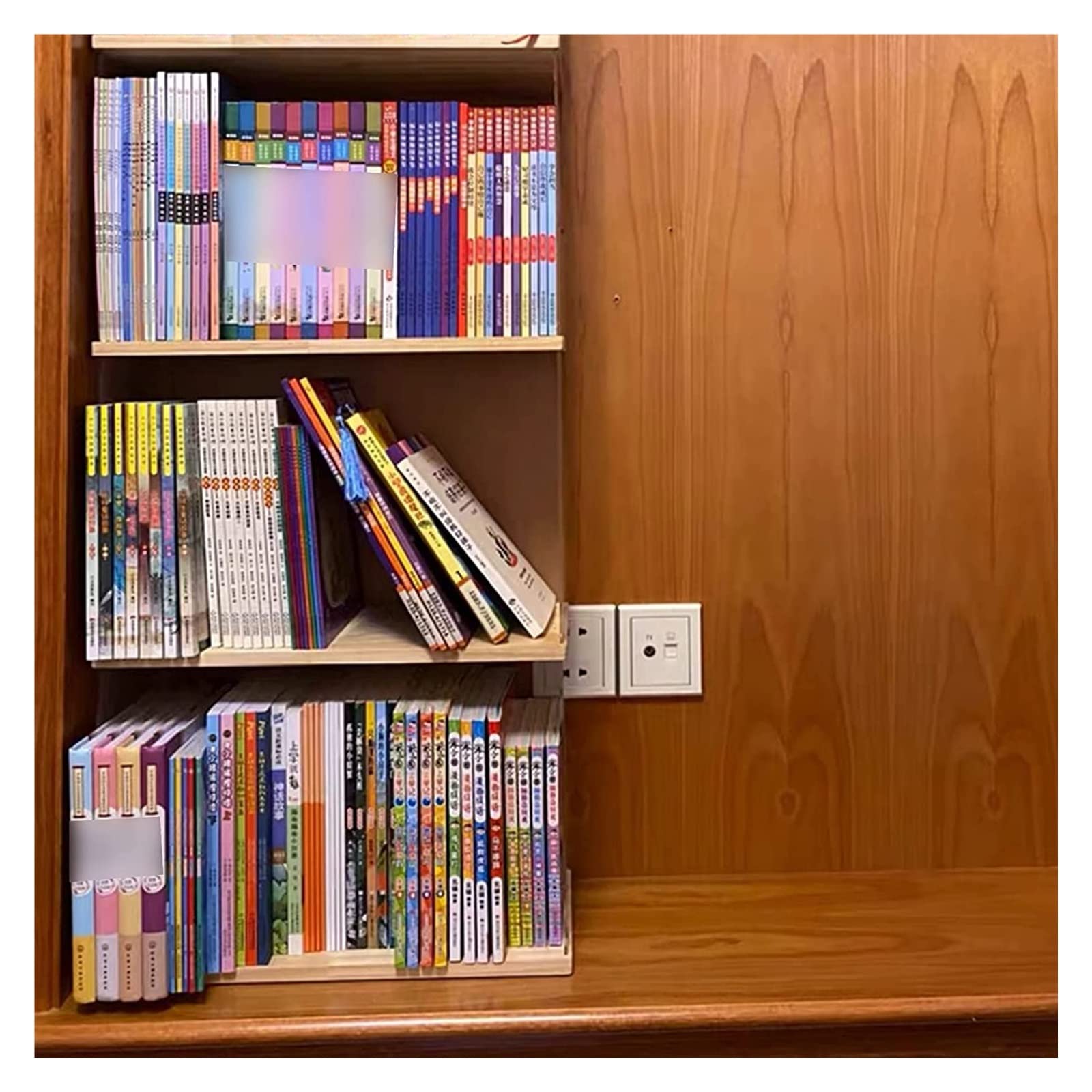 Transparente Estantes Acrílico Vitrina De Vitrina Acrílica, Caja De Almacenamiento Apilable De Madera A Prueba De Polvo For Estantería Organizador De Escritorio De Escritorio, Vitrina De Cubo Extraíb