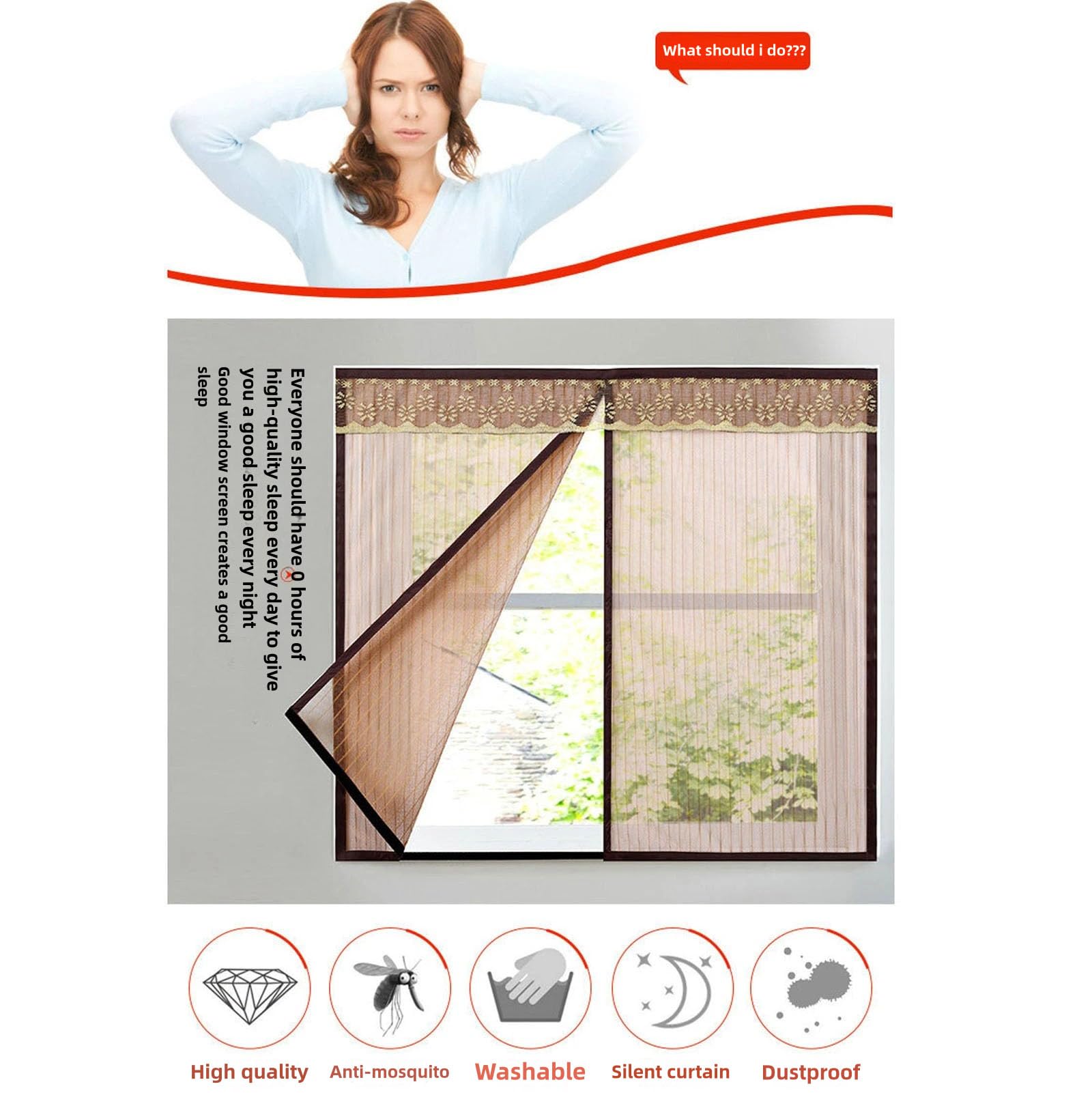Fliegengitter Fenster Selbstklebend – Insektenschutz Fenster ohne Bohren, Moskitonetz mit Klettband für Fenster, Türen, Balkon | Ideal für Mieter, Familien & Kinderzimmer,Schwarz,180 * 120cm