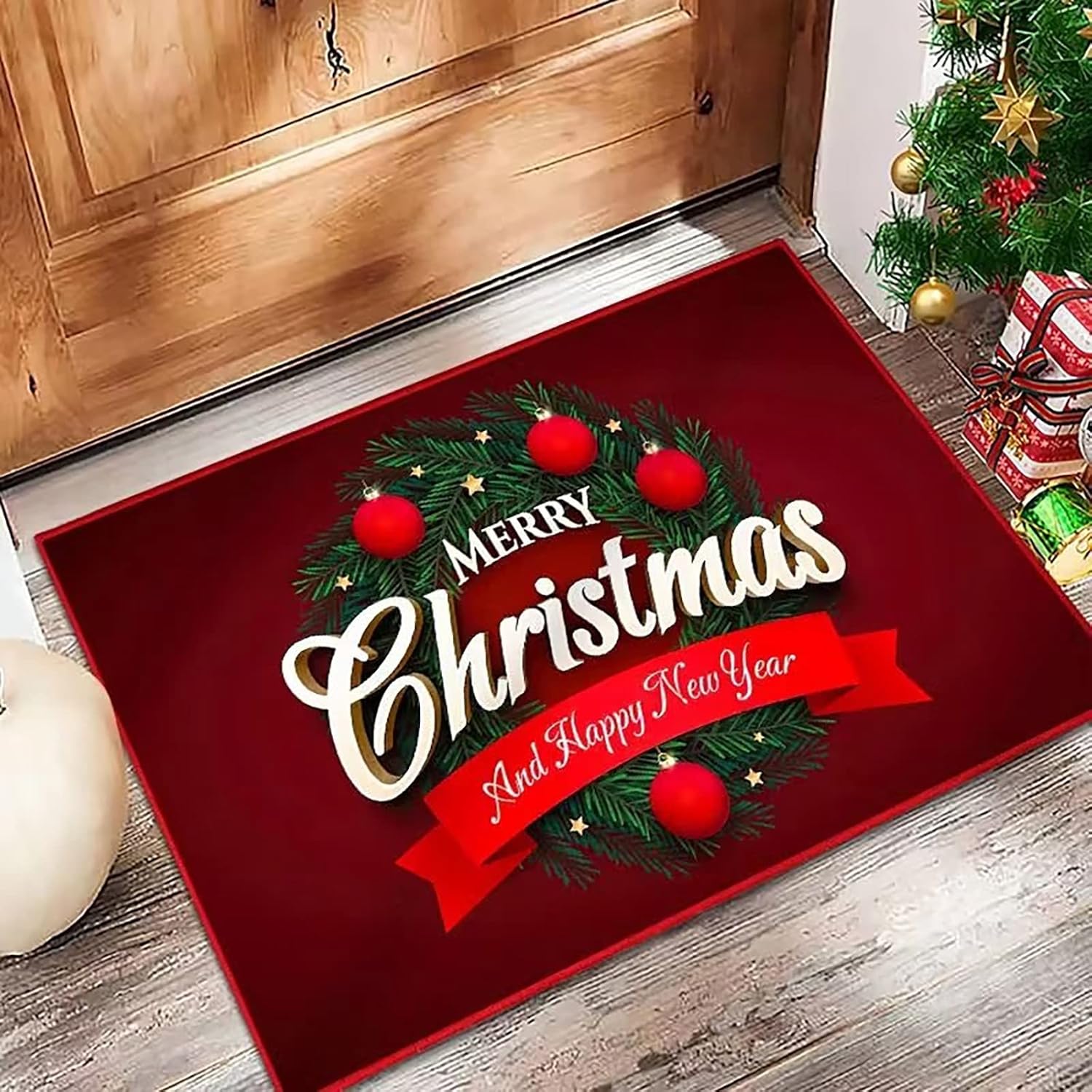 Scceatti Christmas Door Mat Indoor Entrance Outside Outdoor